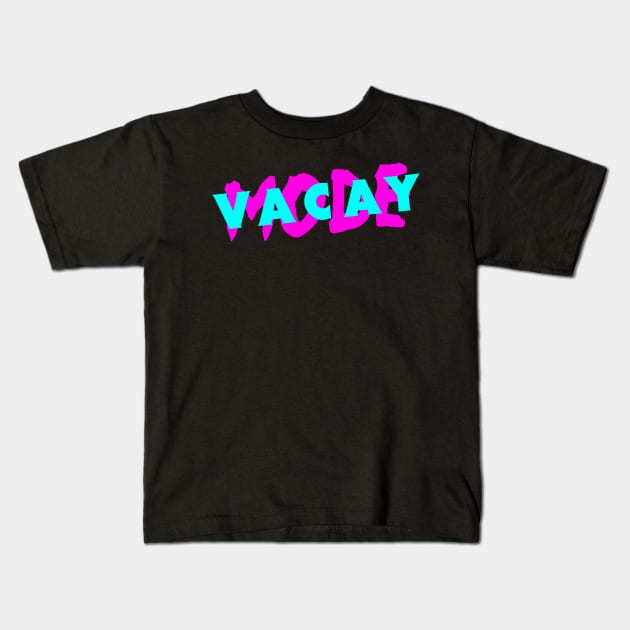 VACAY MODE | Retro 80s Vacation Kids T-Shirt by MeatMan